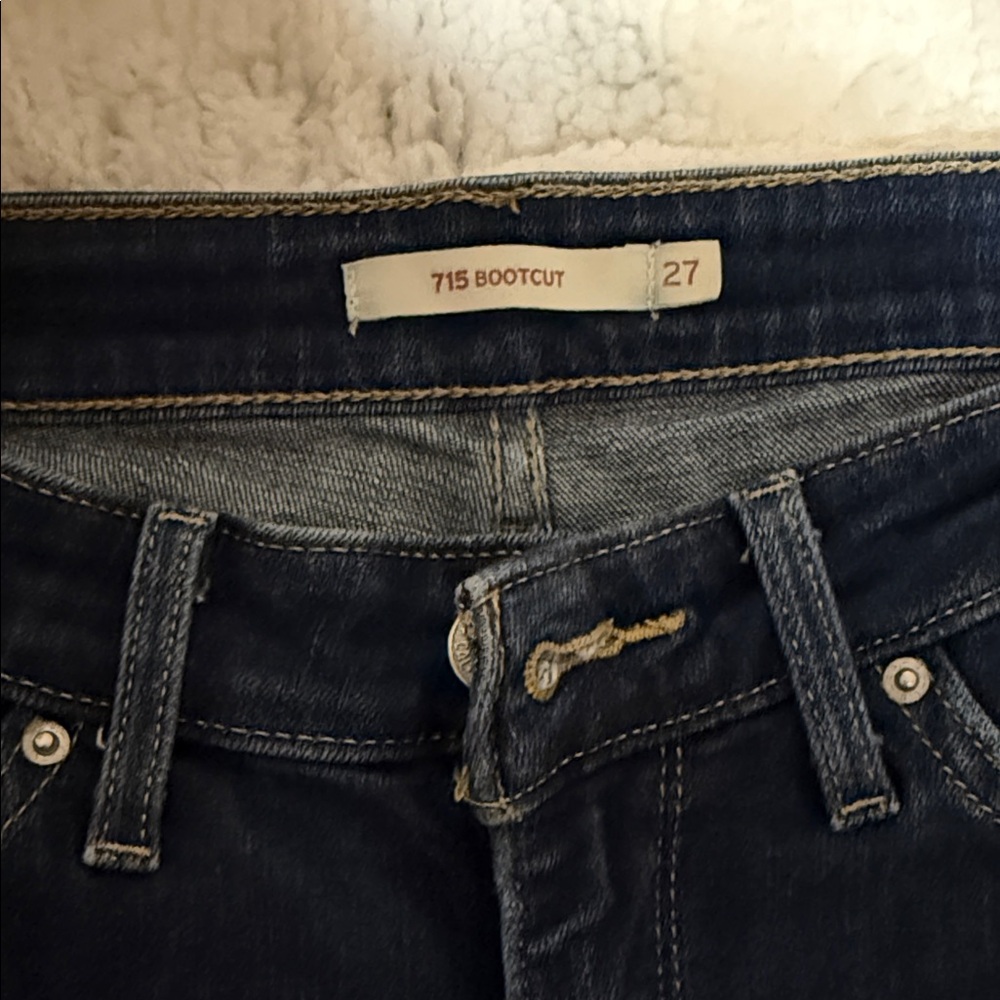 Levi's Dark Blue Women's Boot Cut Jeans - Picture 3 of 4